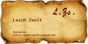 Leich Zsolt névjegykártya